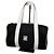 Tote Vintage Courreges in mesh con bordi in pelle Nero Bianco