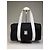 Tote Vintage Courreges in mesh con bordi in pelle Nero Bianco - vista 11