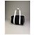 Tote Vintage Courreges in mesh con bordi in pelle Nero Bianco - vista 12