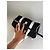 Tote Vintage Courreges in mesh con bordi in pelle Nero Bianco - vista 8