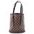 Bucket Bolso de hombro Louis Vuitton Malle Damier Ebene marrón Castaño