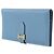 Portafoglio lungo classico Hermès Bearn Blu chiaro - vista 2