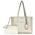 Borsa Tote in pelle bianca Prada Bianco - vista 2