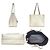 Borsa Tote in pelle bianca Prada Bianco - vista 3