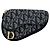 Pochette Saddle Trotter Christian Dior Blu navy