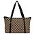 Borsa Tote Gucci in tela GG beige e marrone