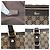 Borsa Tote Gucci in tela GG beige e marrone - vista 3