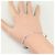 Autre Marque Bracciale con charm in oro bianco 18K con diamante D'oro - vista 5