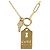 Autre Marque Collana in oro giallo 14K con zircone cubico D'oro