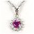 Autre Marque Collana in platino con rubino e diamante