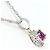 Autre Marque Collana in platino con rubino e diamante - vista 2