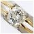 Autre Marque 18K Gelbgold und Platin Diamantring Golden - Ansicht 2