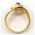 Autre Marque 18K Gelbgold-Ring mit Rubin und Diamant Golden - Ansicht 3