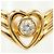 Autre Marque 18K Gelbgold-Ring mit Diamant Golden - Ansicht 2