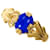 Autre Marque 18K Gelbgold-Ring mit Lapis Lazuli Golden