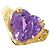 Autre Marque 18K Gelbgold-Ring mit Amethyst und Diamant Golden