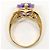 Autre Marque 18K Gelbgold-Ring mit Amethyst und Diamant Golden - Ansicht 3