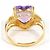 Autre Marque 18K Gelbgold-Ring mit Amethyst und Diamant Golden - Ansicht 4