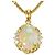 Autre Marque Collana in oro giallo 18K con opale e diamanti D'oro