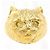 Autre Marque 18K Gelbgold-Ring mit Katzenauge und Diamant Golden
