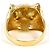 Autre Marque 18K Gelbgold-Ring mit Katzenauge und Diamant Golden - Ansicht 5
