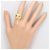 Autre Marque 18K Gelbgold-Ring mit Katzenauge und Diamant Golden - Ansicht 7