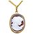 Autre Marque Collar de oro amarillo de 18K con camafeo de piedra Dorado