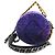 Chanel 19 Round Clutch mit Kette aus gestepptem Tweed Lila - Ansicht 2