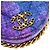Chanel 19 Round Clutch mit Kette aus gestepptem Tweed Lila - Ansicht 6