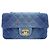 Borsa a Spalla Chanel Mini Matelassé Blu