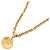 Pendente rotondo Chanel Vintage CC Long in metallo D'oro - vista 2