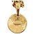 Pendente rotondo Chanel Vintage CC Long in metallo D'oro - vista 3