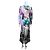 Autre Marque Vestido midi de seda estampado Munthe Castaño Rosa Blanco Multicolor Verde Púrpura - vista 4