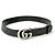 GUCCI MARMONT GG BOUCLE REVERSIBLE T65 CANVAS MONOGRAMM & LEDER GÜRTEL Schwarz