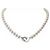 NUOVO COLLANA DINH VAN MANOLETTE R12 IN ORO BIANCO 18K E PERLE AKOYA Argento - vista 2