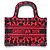 NUOVO SACCA A MANO CHRISTIAN DIOR TOTE BOOK MINI MIZZA LEOPARD ROSSO