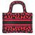 NUOVO SACCA A MANO CHRISTIAN DIOR TOTE BOOK MINI MIZZA LEOPARD ROSSO - vista 2