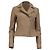 Chaqueta Moto Michael Michael Kors en cuero beige