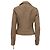 Chaqueta Moto Michael Michael Kors en cuero beige - vista 4