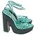 Sandali con plateau Rue 140 di Sophia Webster in pelle metallizzata verde