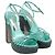 Sandali con plateau Rue 140 di Sophia Webster in pelle metallizzata verde - vista 3