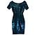 Abito bandage Carmen con paillettes Herve Leger in blu, rayon