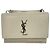 Saint Laurent Sunset Wallet on Chain aus cremefarbenem Leder mit Krokodilprägung - Ansicht 2