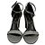 Sergio Rossi Glitter Block Heels in Silber Metallic Glitter