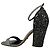 Sergio Rossi Glitter Block Heels in Silber Metallic Glitter - Ansicht 5
