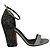 Sergio Rossi Glitter Block Heels in Silber Metallic Glitter - Ansicht 6