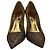 Décolleté a punta Gianvito 105 di Gianvito Rossi in glitter metallizzato oro