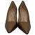 Manolo Blahnik BB Pump Pointed Toe Pumps in Bronze Snakeskin Leather Metallic