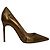 Manolo Blahnik BB Pump Pointed Toe Pumps in Bronze Snakeskin Leather Metallic - view 3