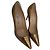 Manolo Blahnik BB Pump Pointed Toe Pumps in Bronze Snakeskin Leather Metallic - view 5